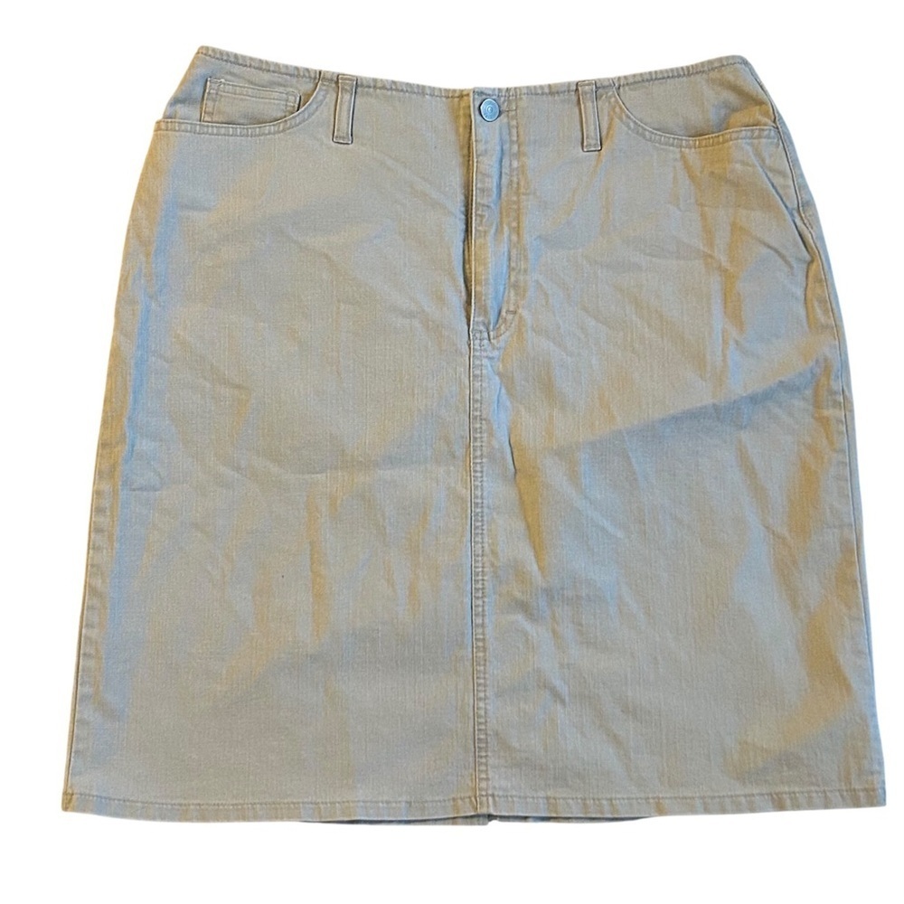 Gloria Vanderbilt Light Denim Tan Skirt